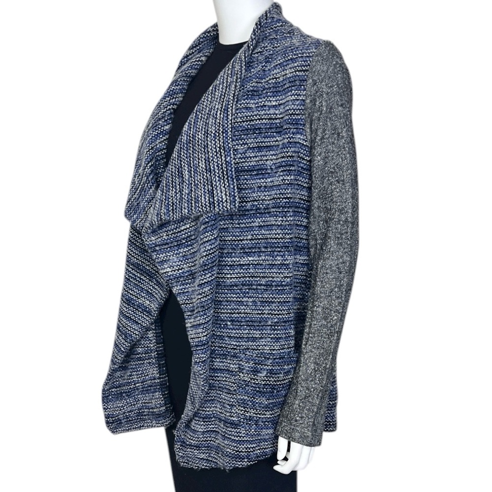 Lucky Brand Mixed Knit Cardigan in Blue - sz M - Picture 4 of 7